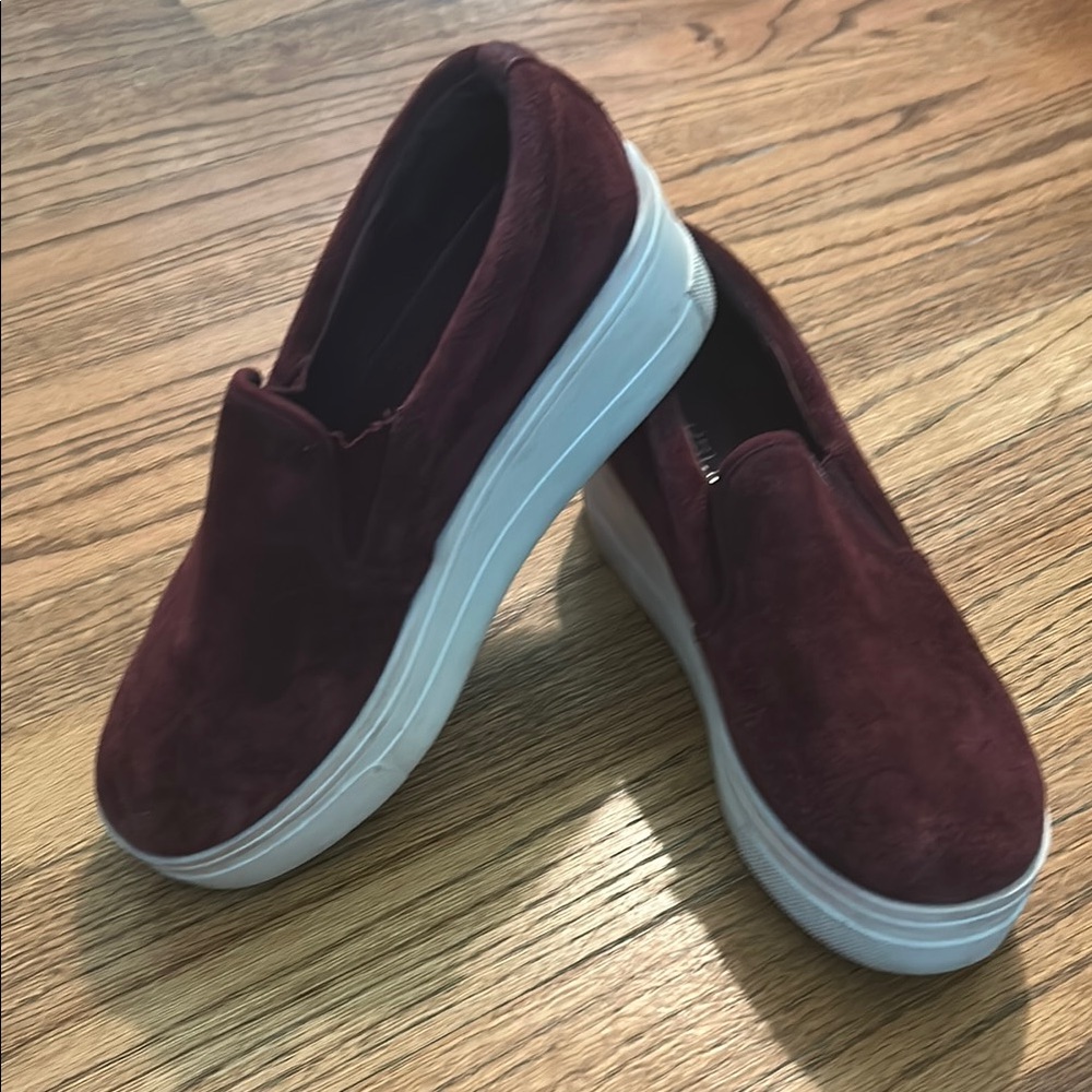 J/Slides | NYC Aileen Burgundy Platform Sneakers-size 6.5